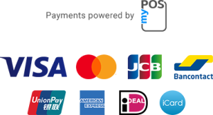 payments powered by myPOS ONLY ON WHITE BACKGROUND