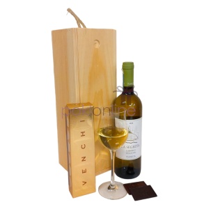 drvena poklon kutija s talijanskim vinom
